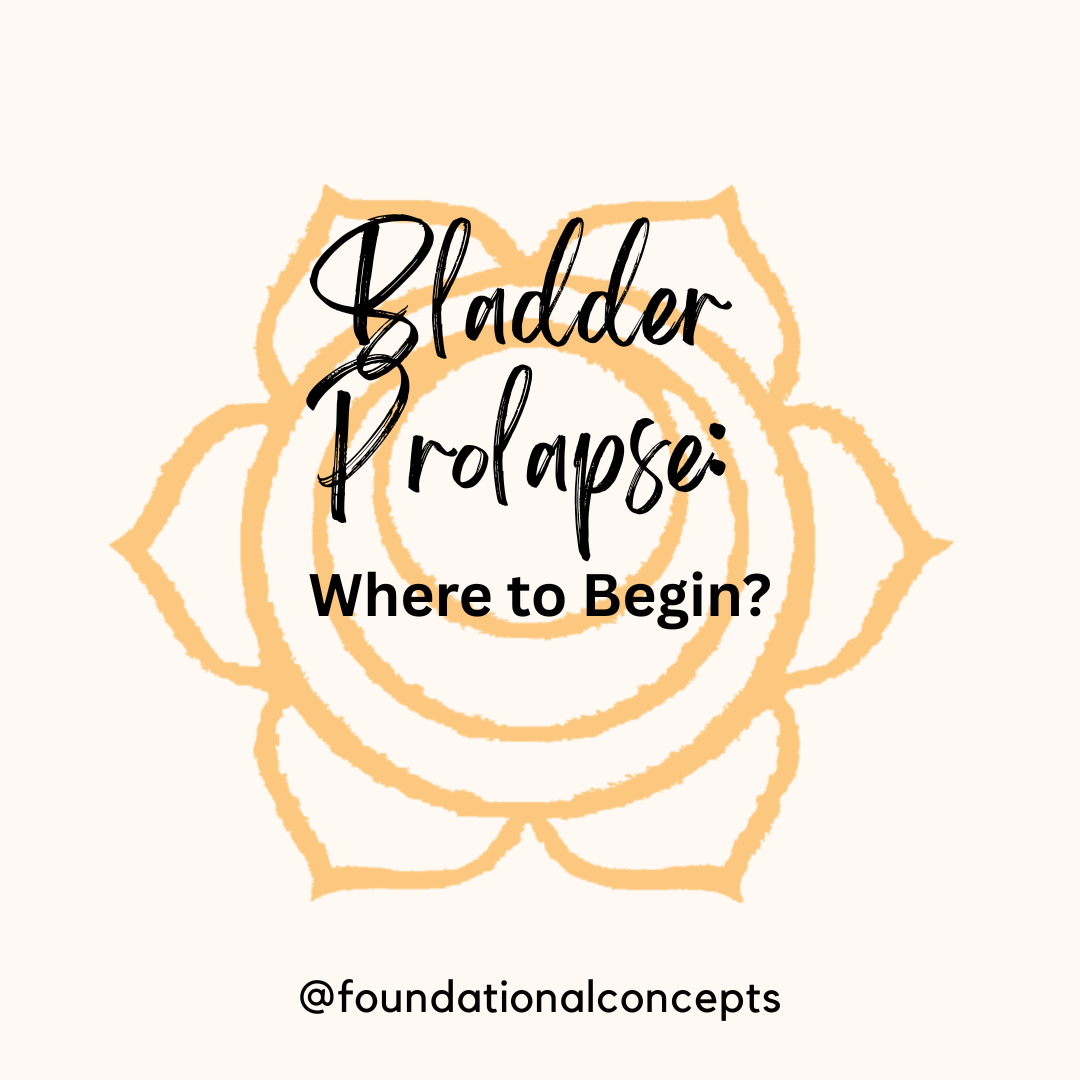 Bladder Prolapse: Where to Begin?